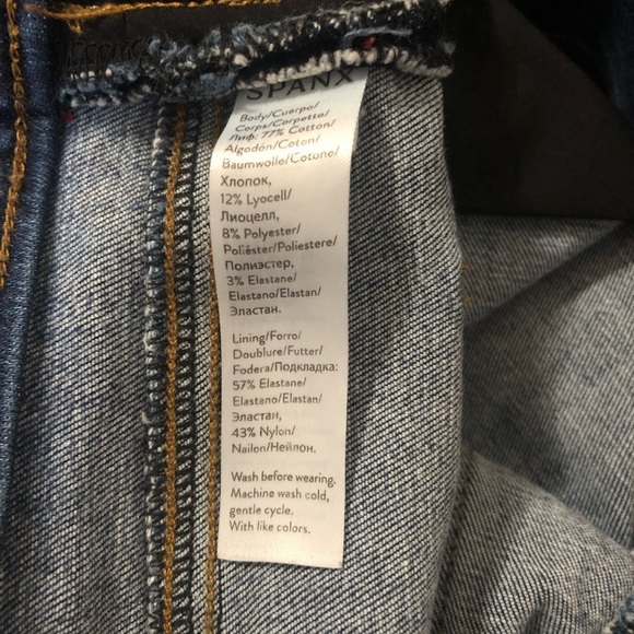 SPANX Pull On Release Hem Skinny High Rise Jean Leggings Size L - Picture 7 of 9